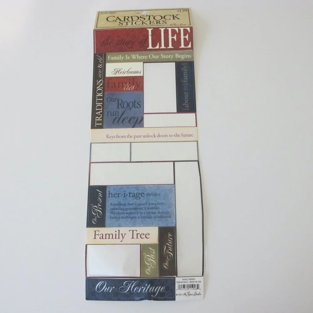 Scrapbooking Sticker Bundle For Paper Crafts Family Home Memories (New & Used)